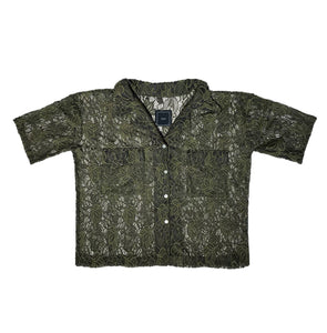 Olive Green Lace Shirt