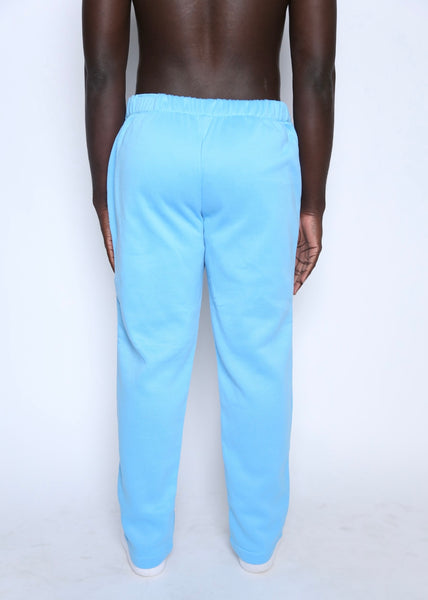 Blue Non-Cuffed Sweatpants